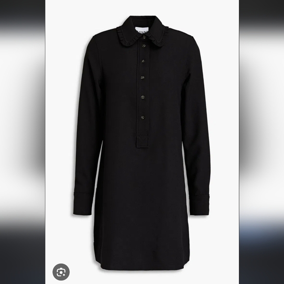 GANNI Crepe Mini Dress - Picture 2 of 5